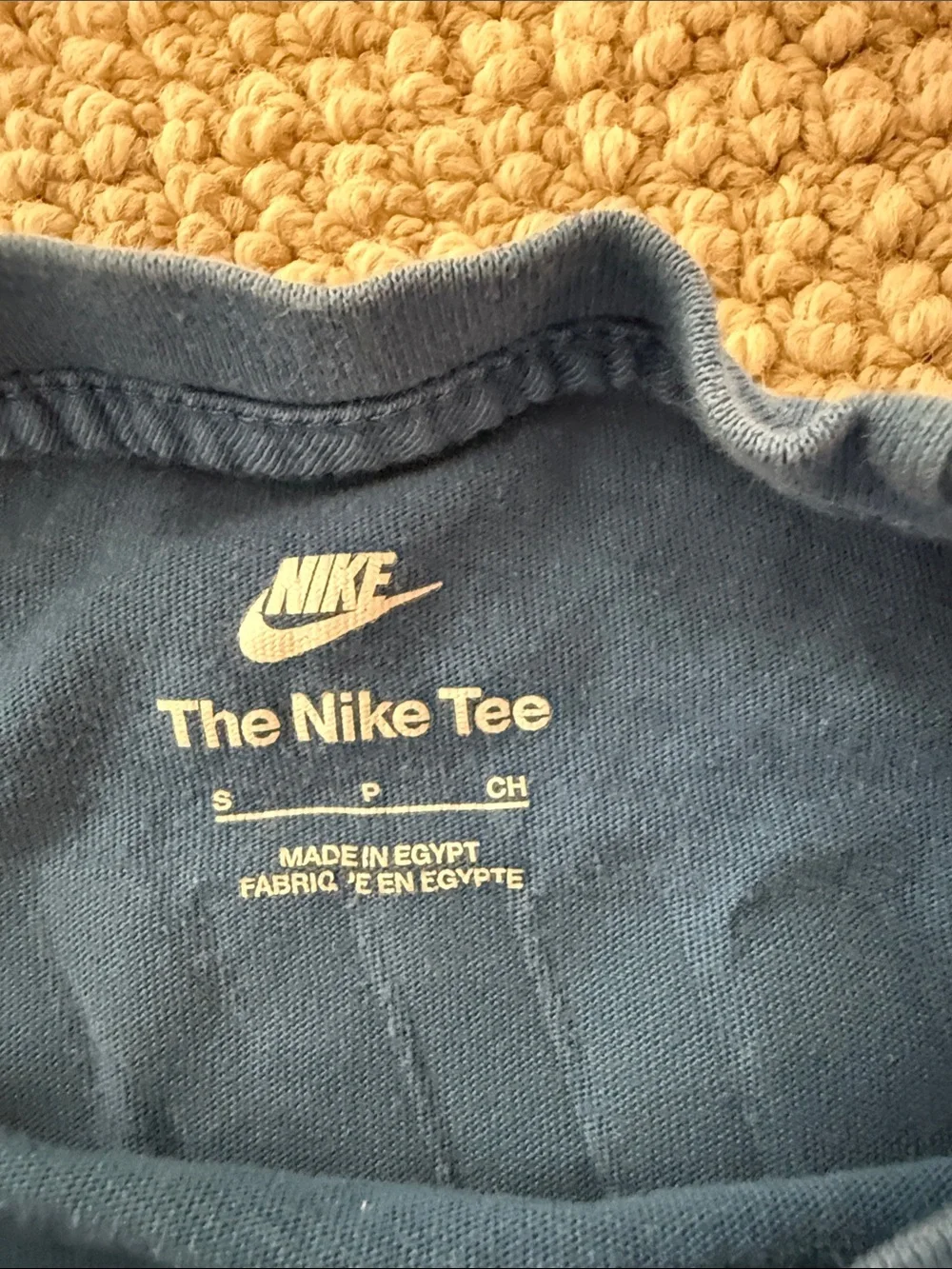 Nike Air Short-Sleeve Logo Tees — Blue, Black & Cream